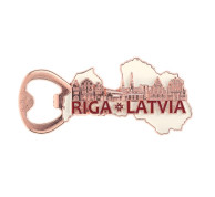 Magnēts ar pudeļu attaisāmo Rīga Latvijas formas